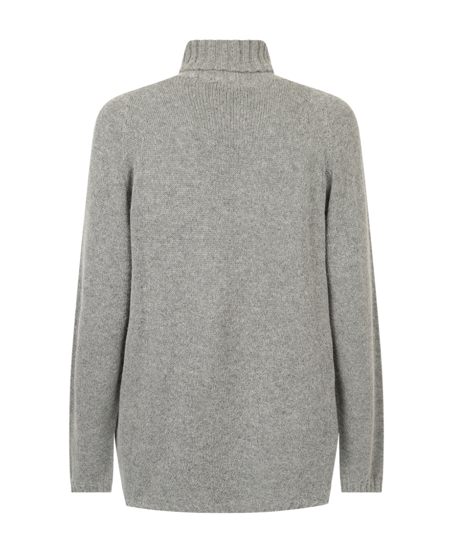 Lardini Roll-neck Wool-blend Jumper In Gray