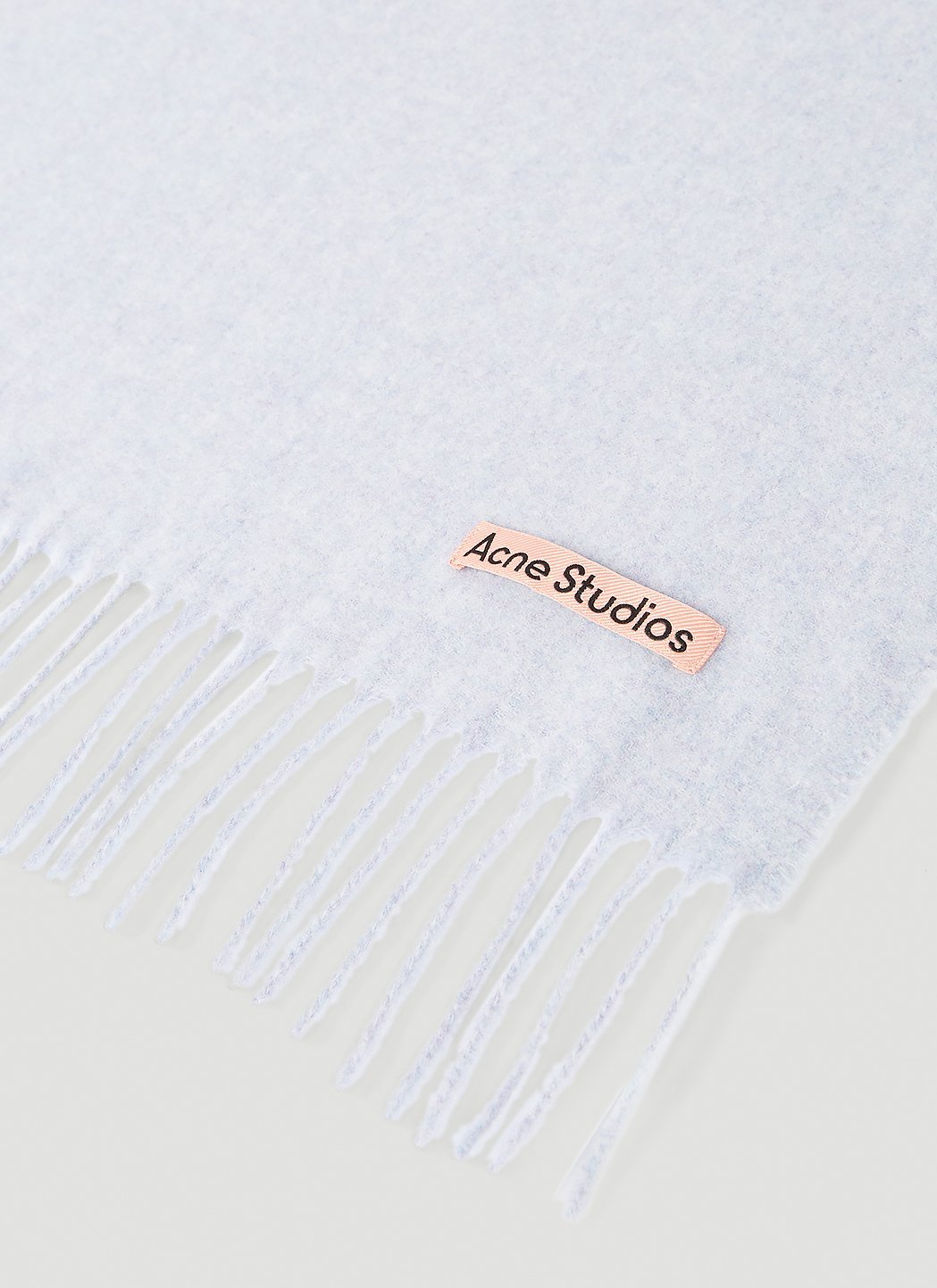 Acne Studios Fringed-edge Wool Scarf In White