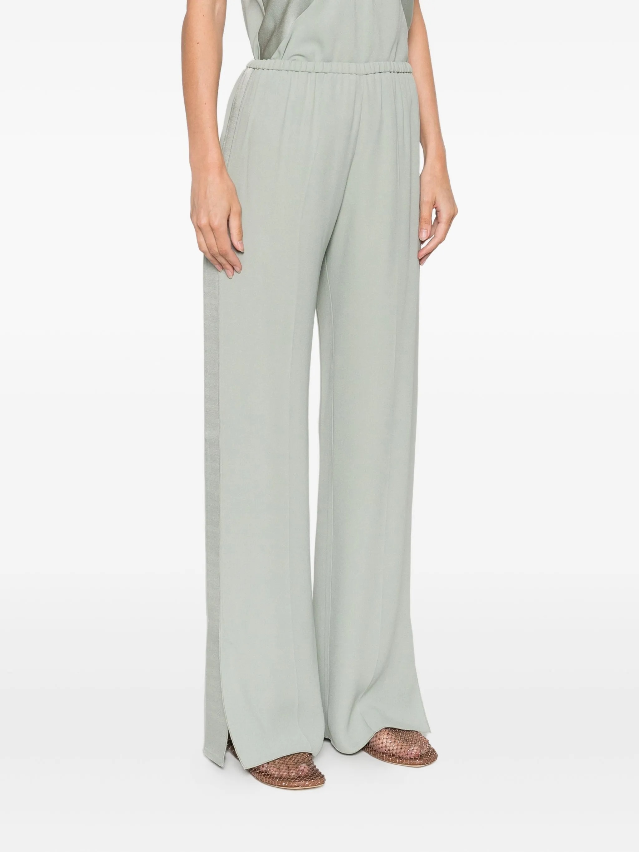 Forte Forte Matte Anvers Satin Regular Waist Smoking Pants