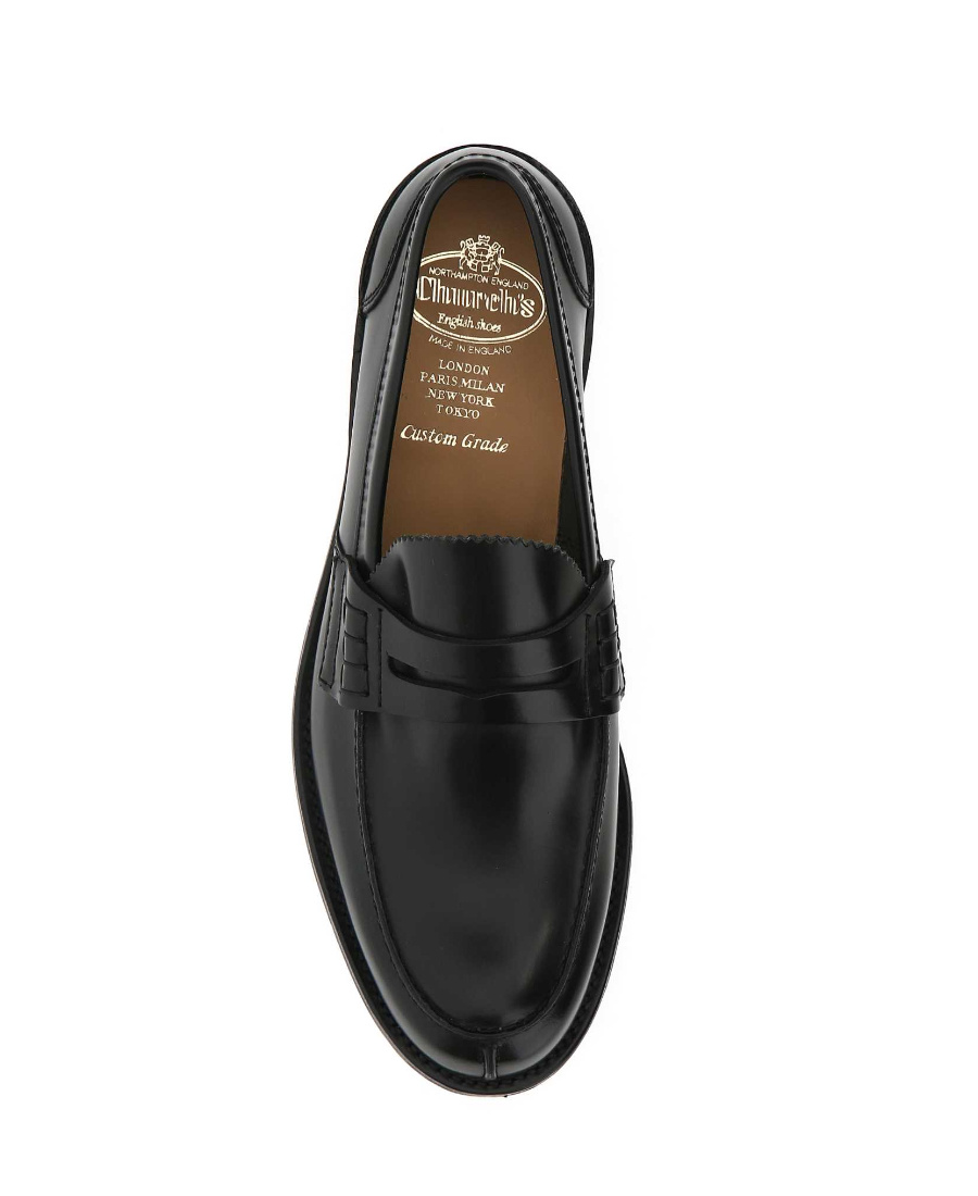 Church's Tunbridge Fume Navy Loafers In Black