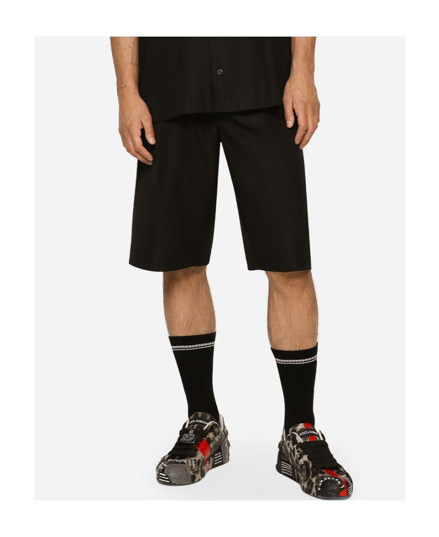 Dolce & Gabbana Drawstring Track Shorts In Black