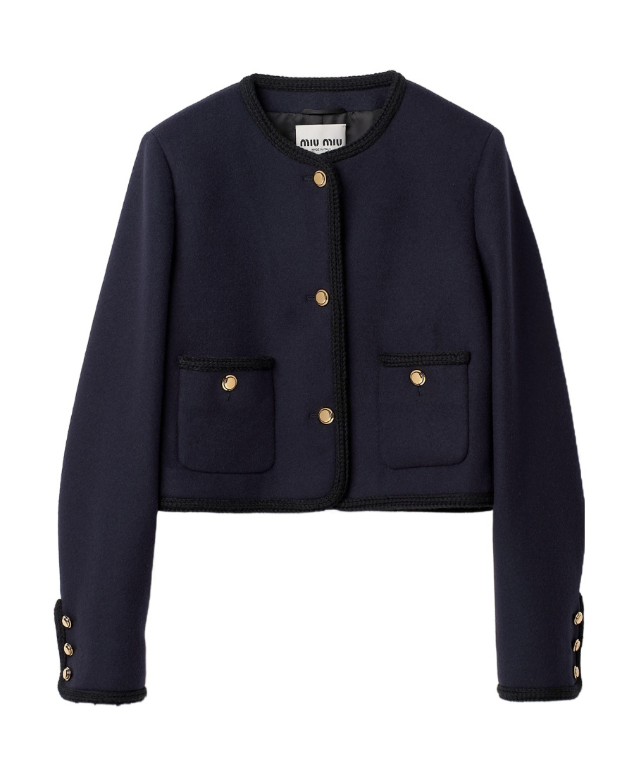 MIU MIU SINGLE-BREASTED CLOTH JACKET