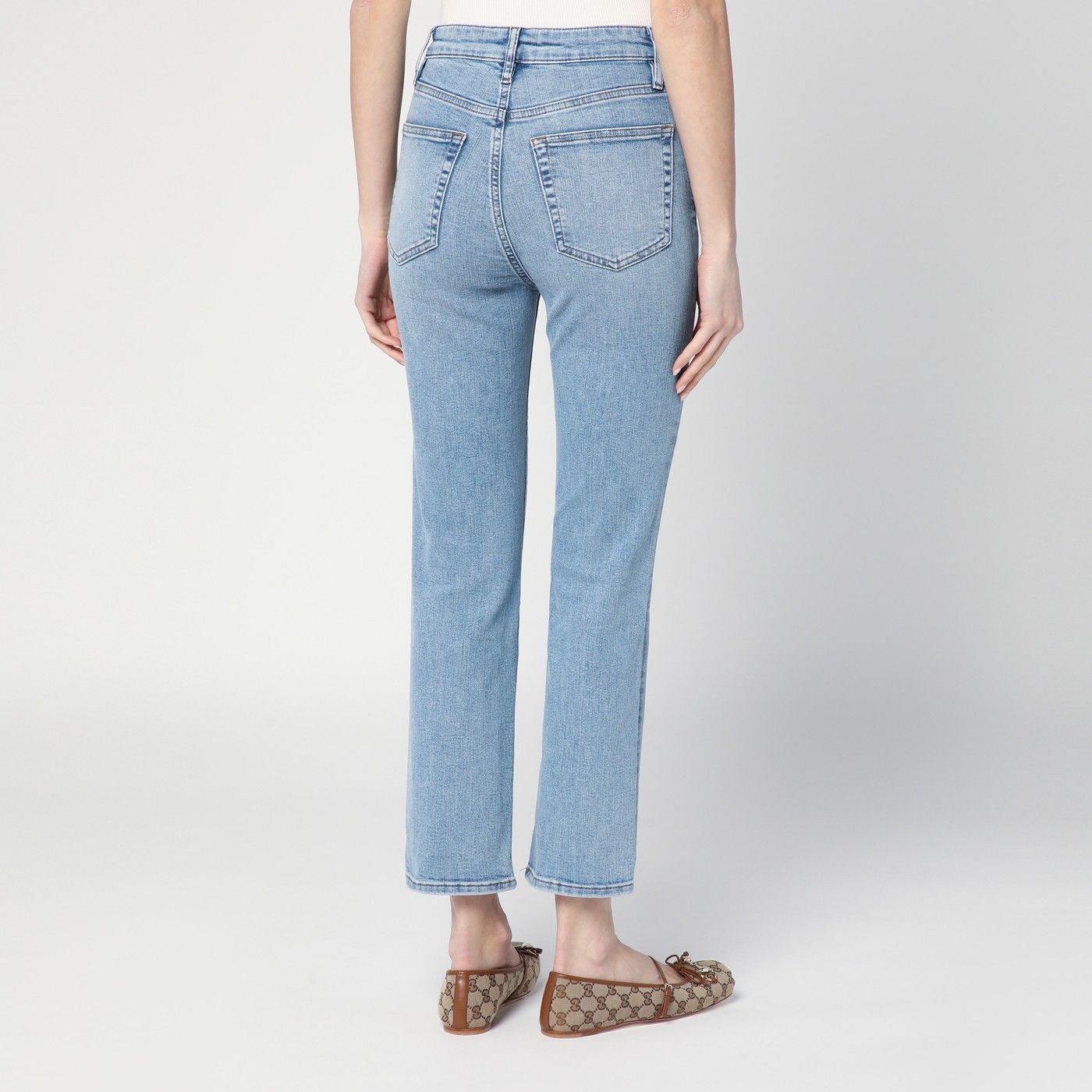 Frame Belt-loop Jeans In Blue