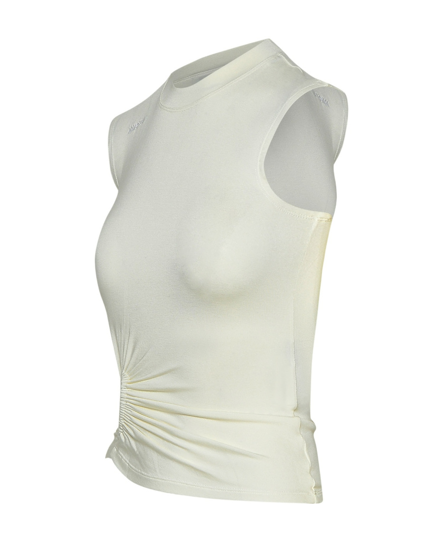 Shop Ambush Cut Out-heart Sleeveless Top In White