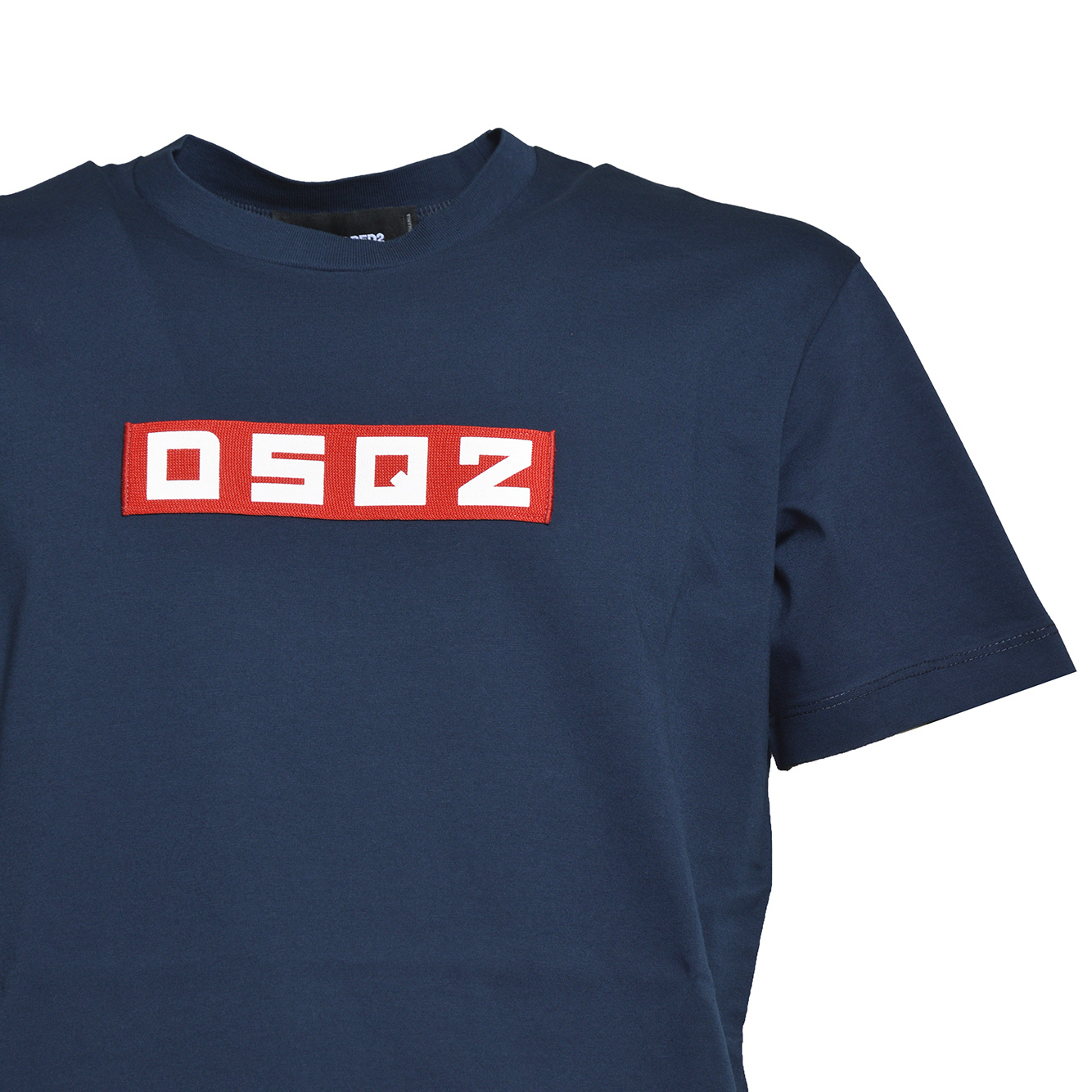 Dsquared2 D2 Logo Patch Crewneck T-shirt In Blue