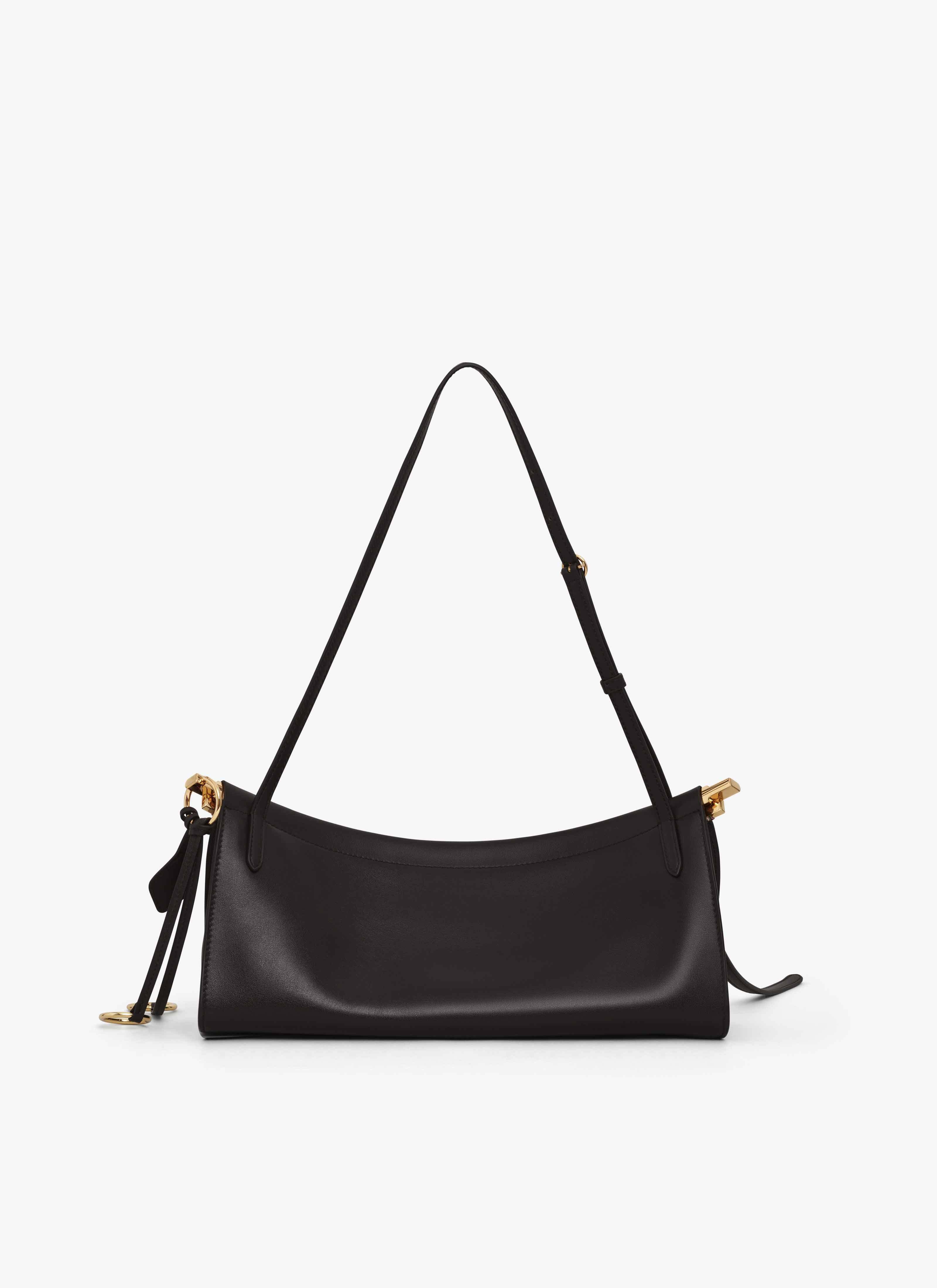 Alaïa Dark Brown Leather East West Medium Crossbody Bag In Brown