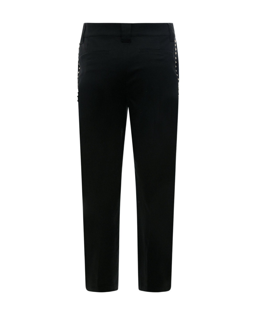 Valentino Rockstud-embellished Tailored Trousers In Black