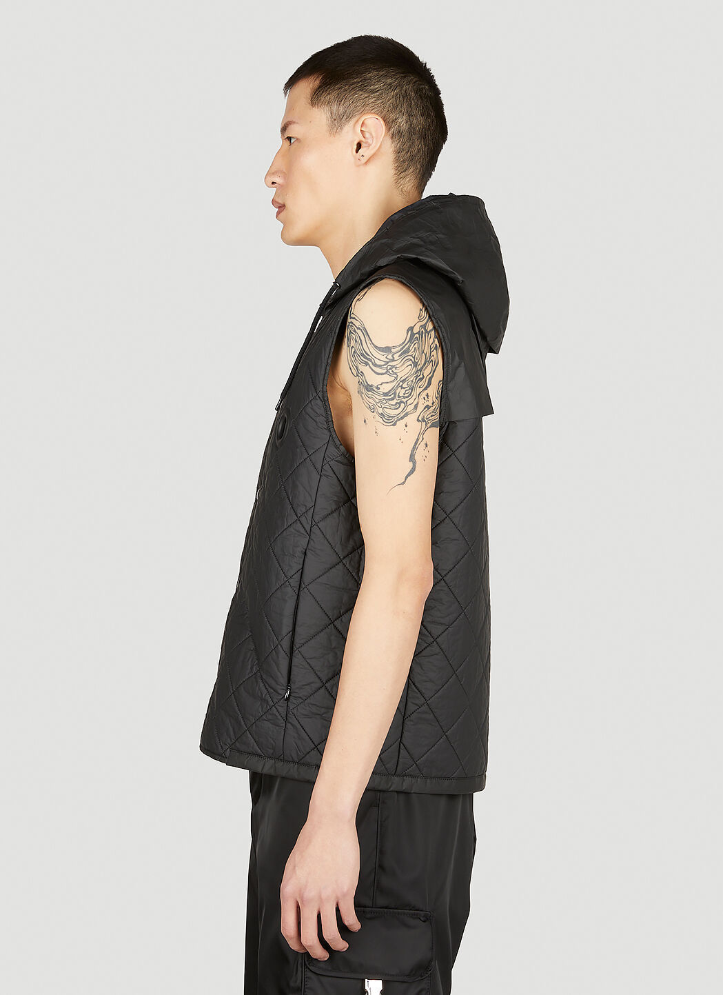 Craig Green Tyvek Gilet Jacket In Black