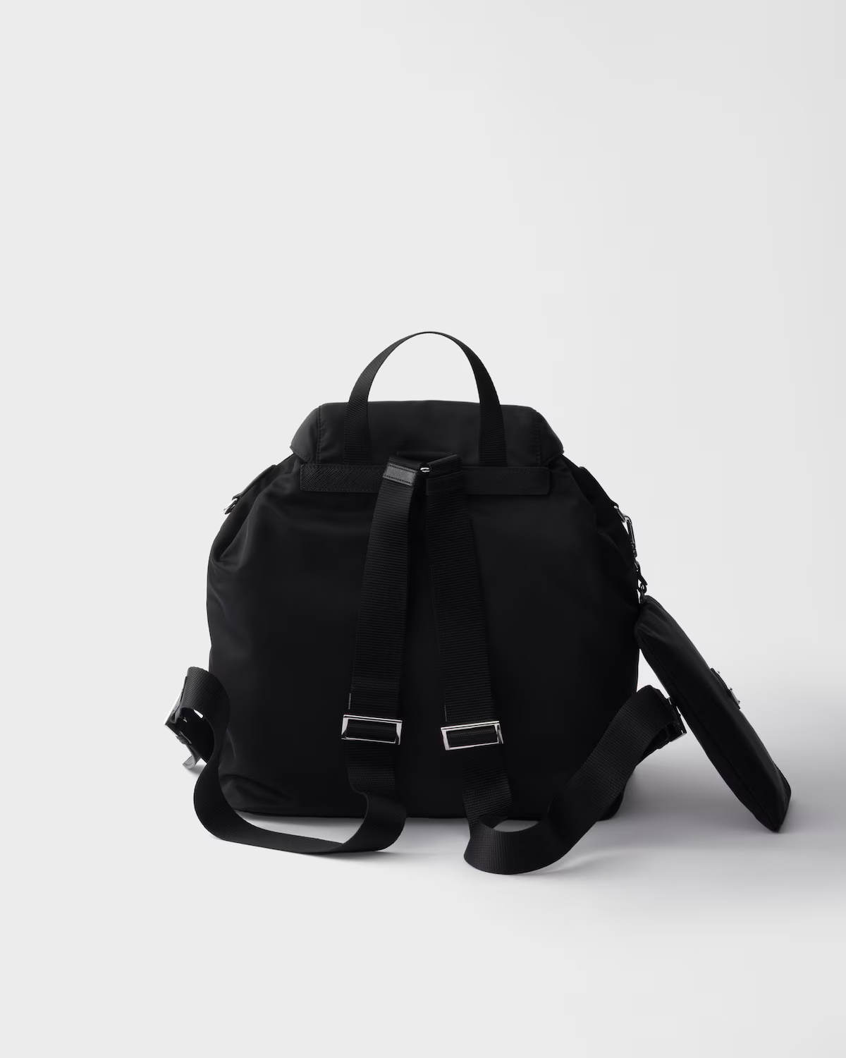Prada Medium Re-nylon Backpack In Black