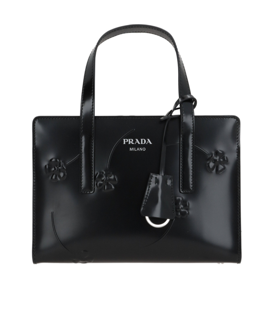 Prada Leather Re-edition 1995 Shoulder Bag In Black