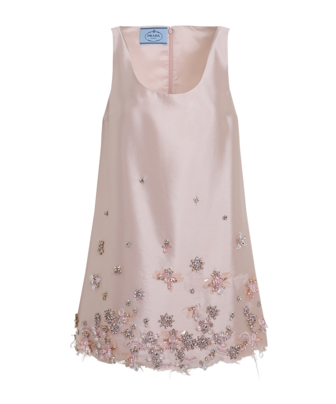 VIP【関税送料無料】希少 Prada Bow Crystal Mini Dress Crystal Rhinestone net embroidered mini-dress | PRADA