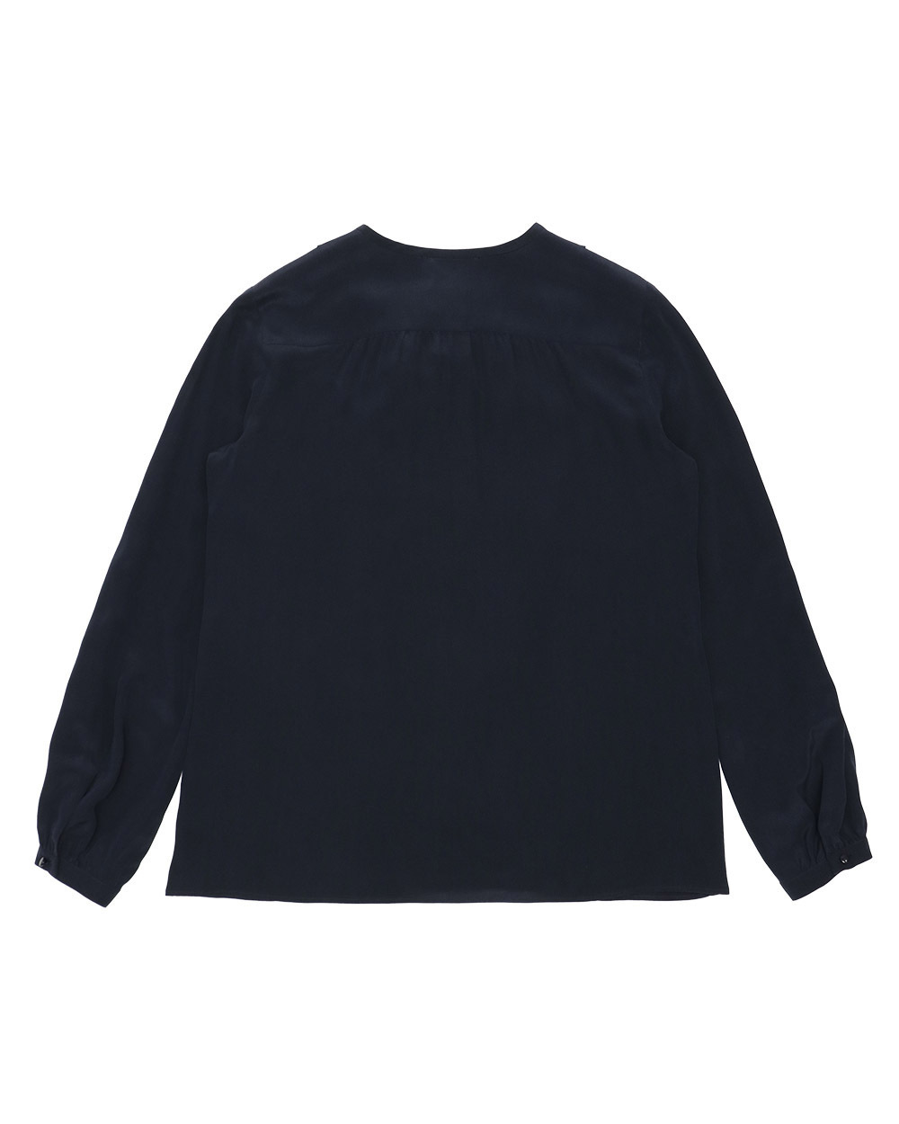 MAX MARA DARK BLUE RUFFLED TOP