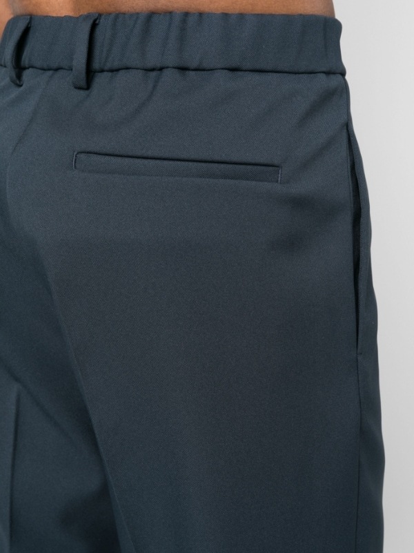 Jil Sander Straight-leg Cotton Trousers In Blue