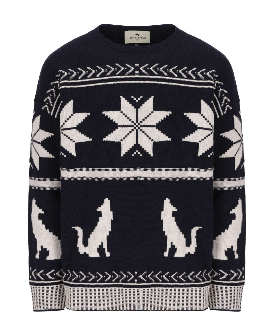 Etro Embroidered Cotton Sweater In Black