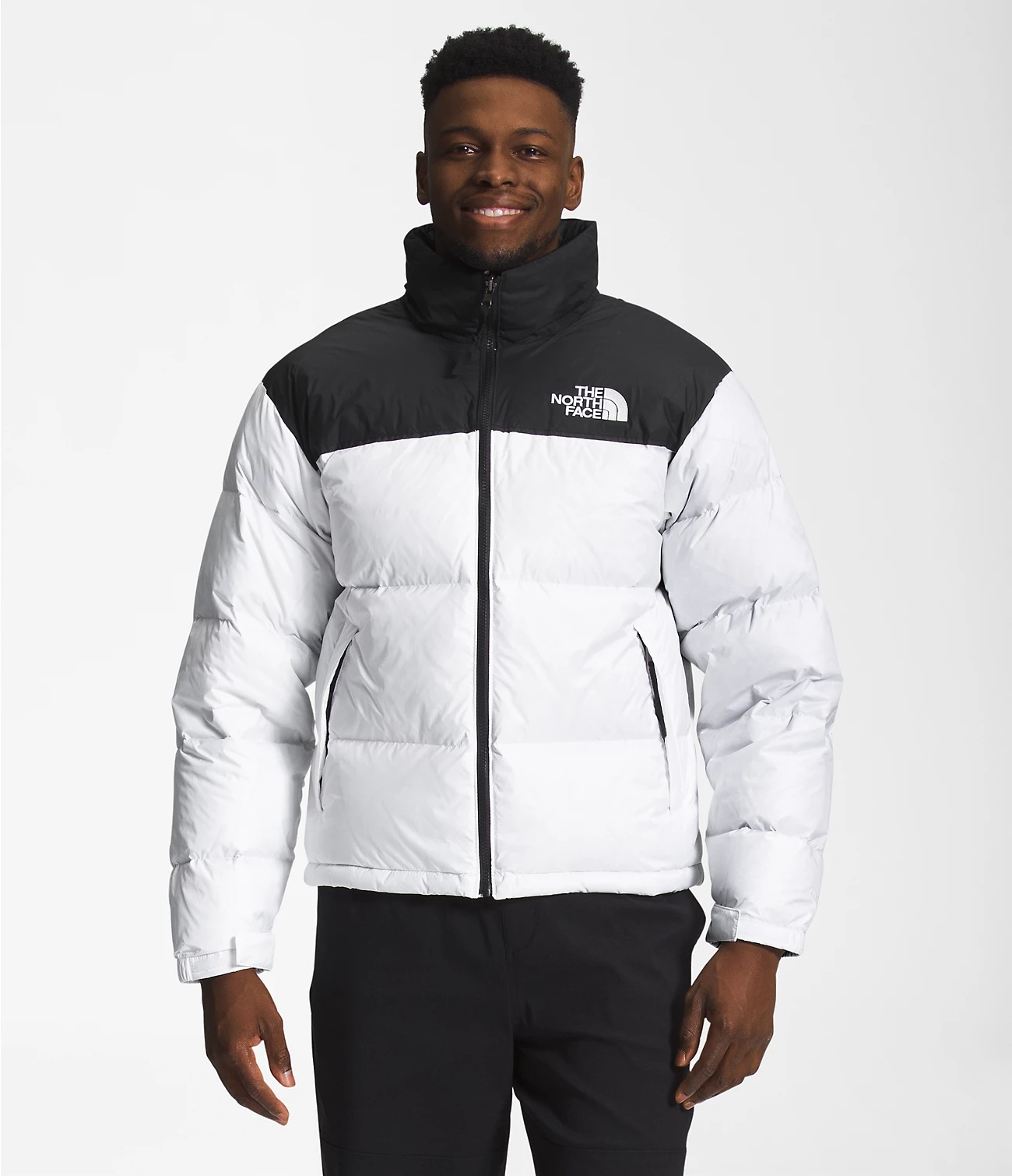 The North Face Long-sleeved Down Jacket In Black
