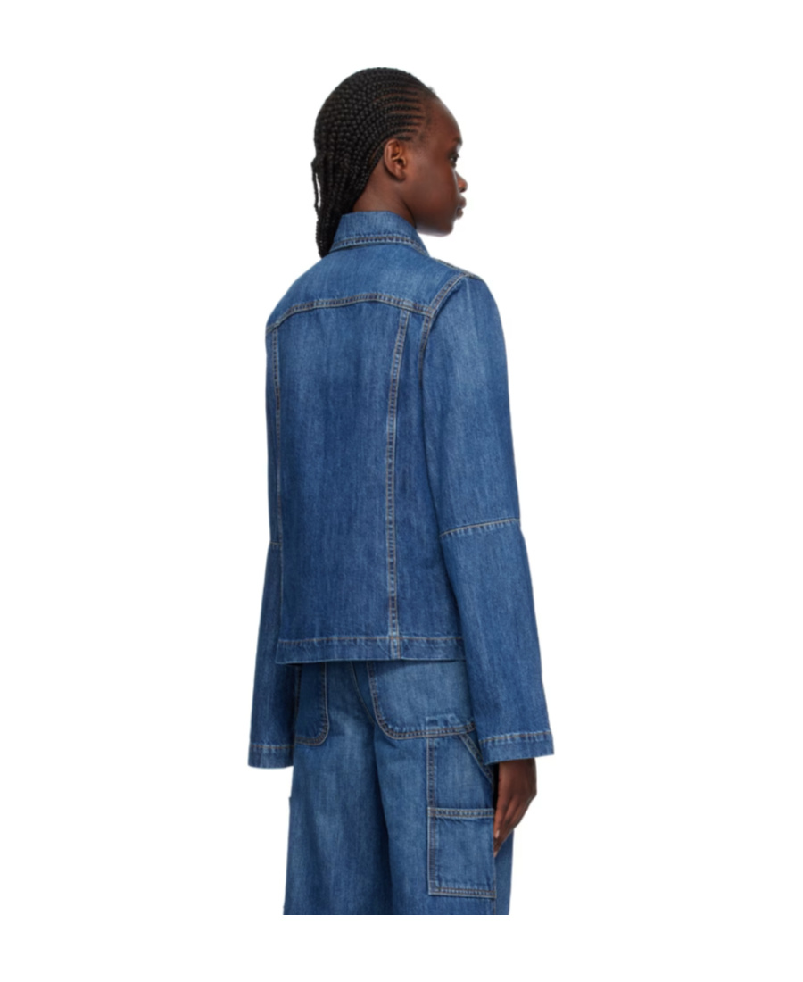 Our Legacy Single-breasted Denim Jacket In Blue