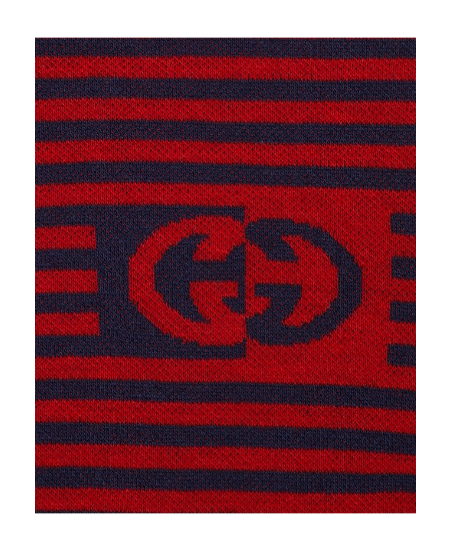 Gucci Interlocking G Striped Jumper In Red