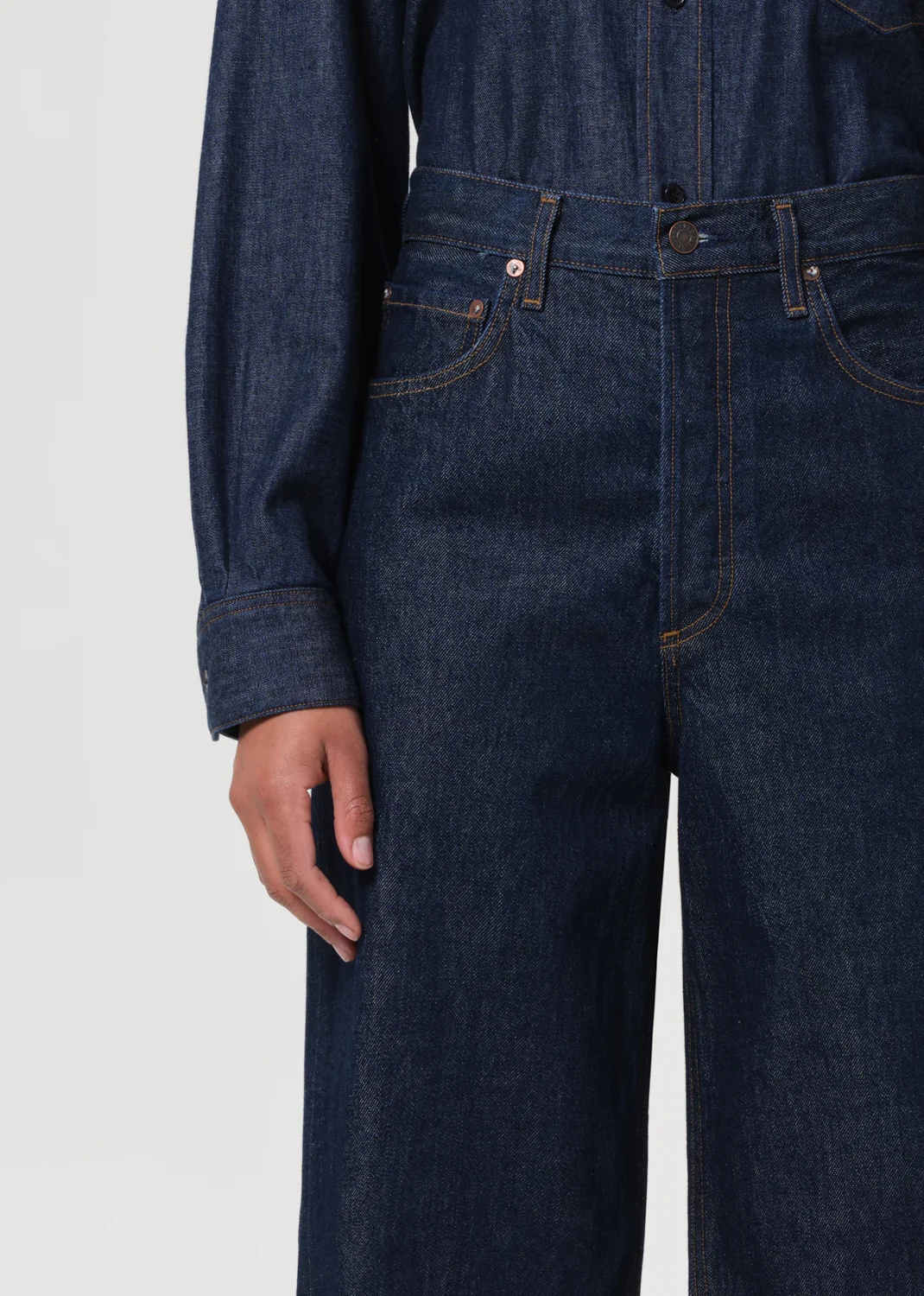 Agolde High-waisted Wide-leg Jeans In Black