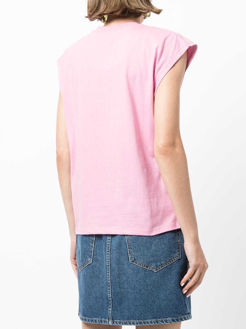 Msgm Pattern Printed T-shirt In Pink
