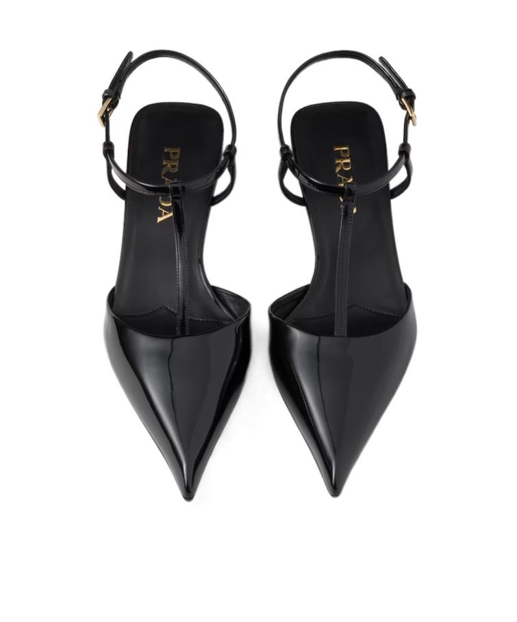 Prada 35 Calf Leather Pumps In Black