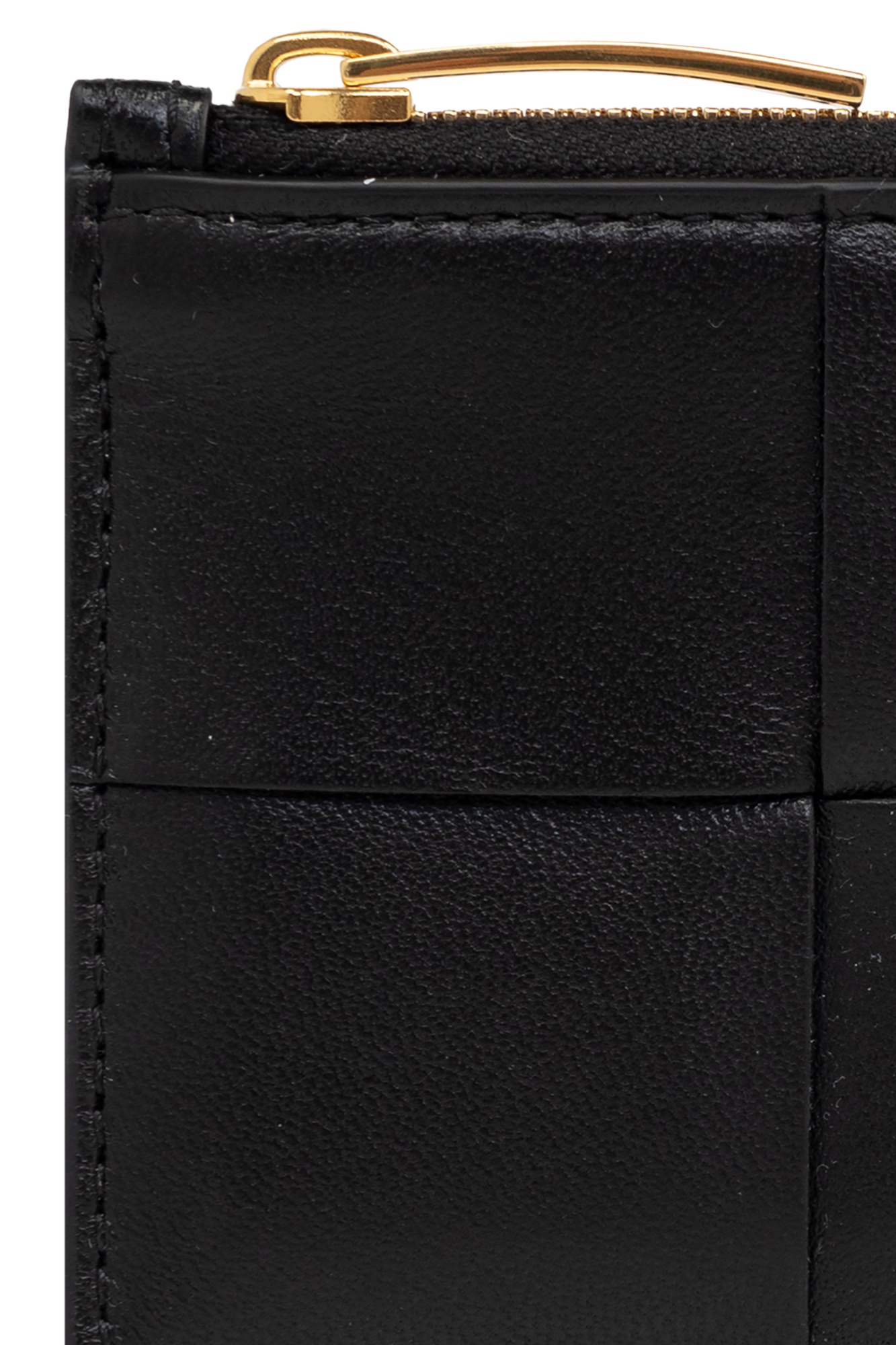 Bottega Veneta Women Lambskin Leather Card Holder In Black