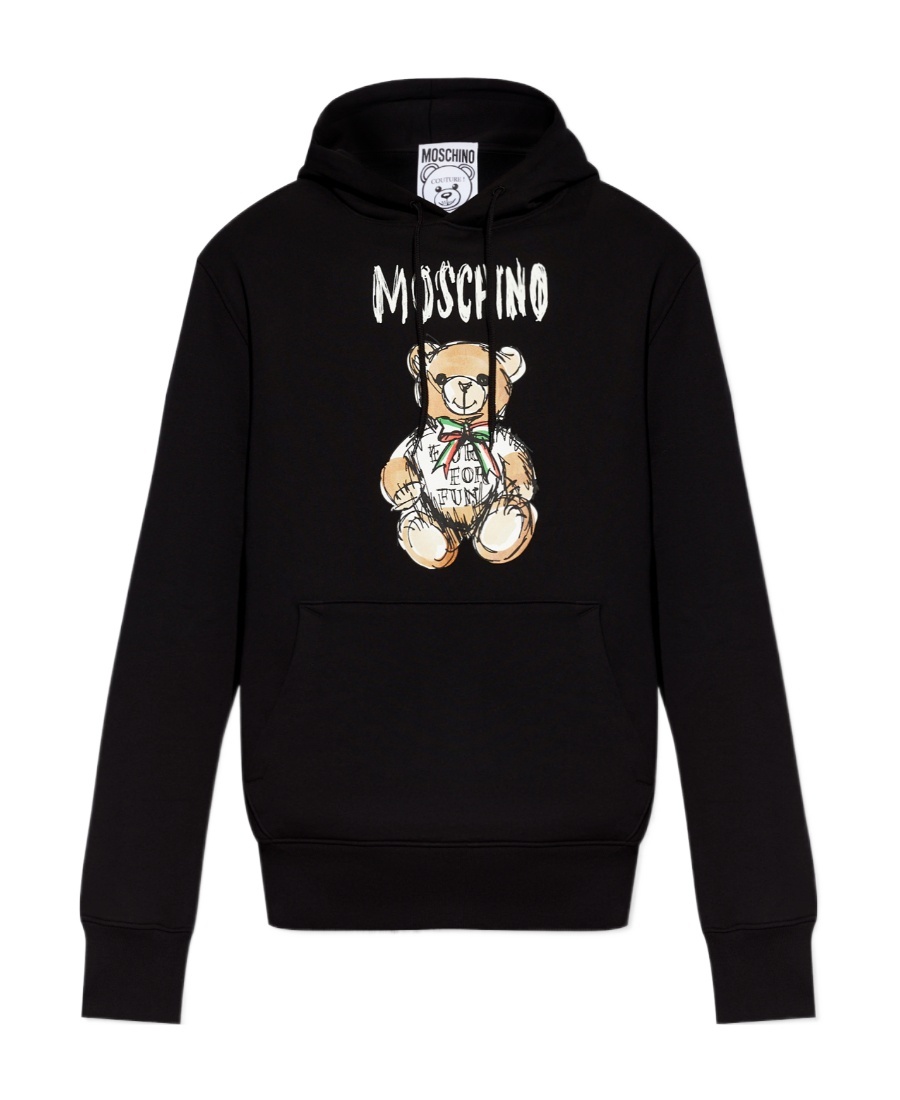 Moschino Long-sleeved Sweater In Black