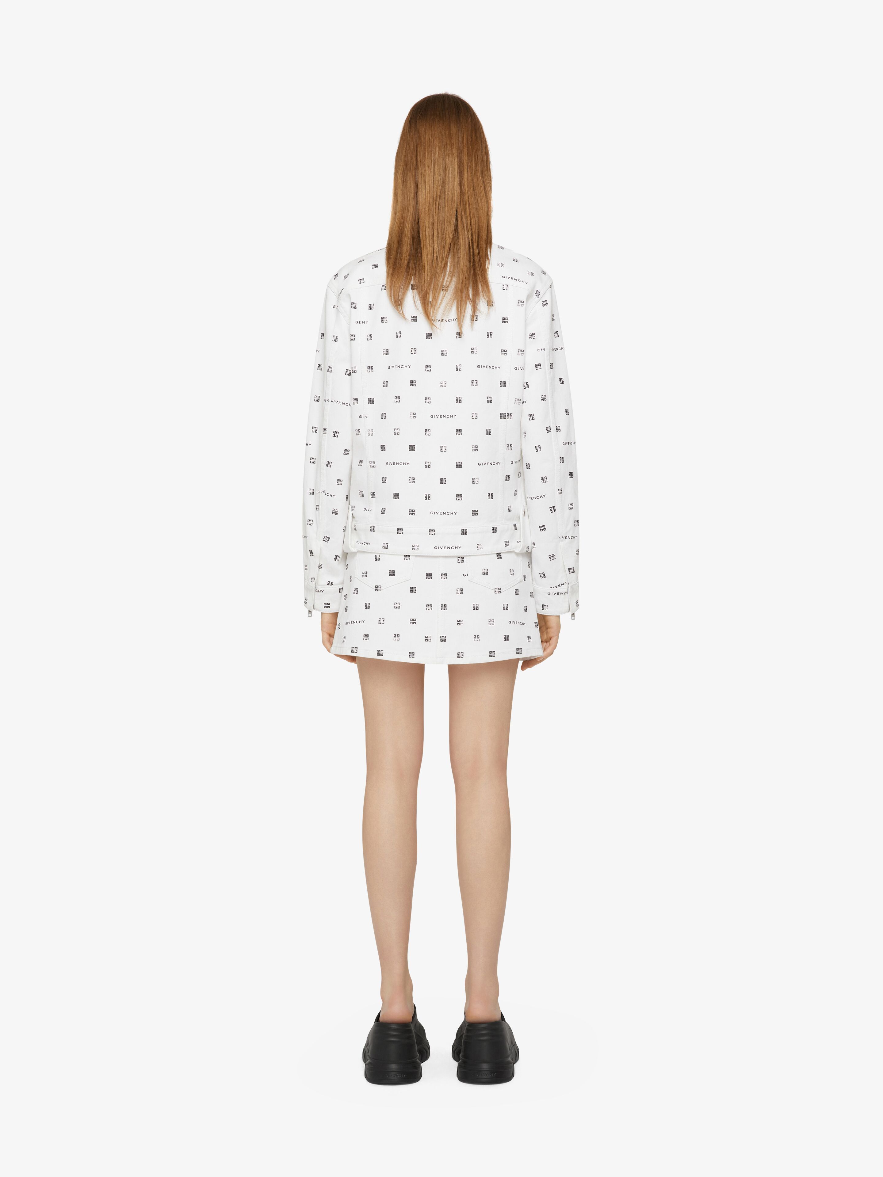 Givenchy 4g Jacquard Zipper Casual Jacket In White