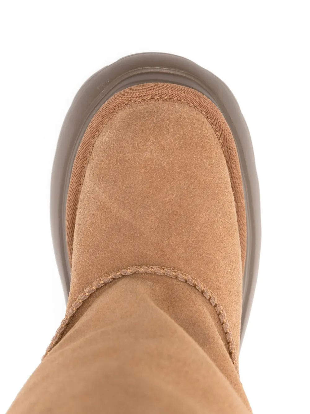 R13 Brown Tall Chunky Shearling Boots In Brown