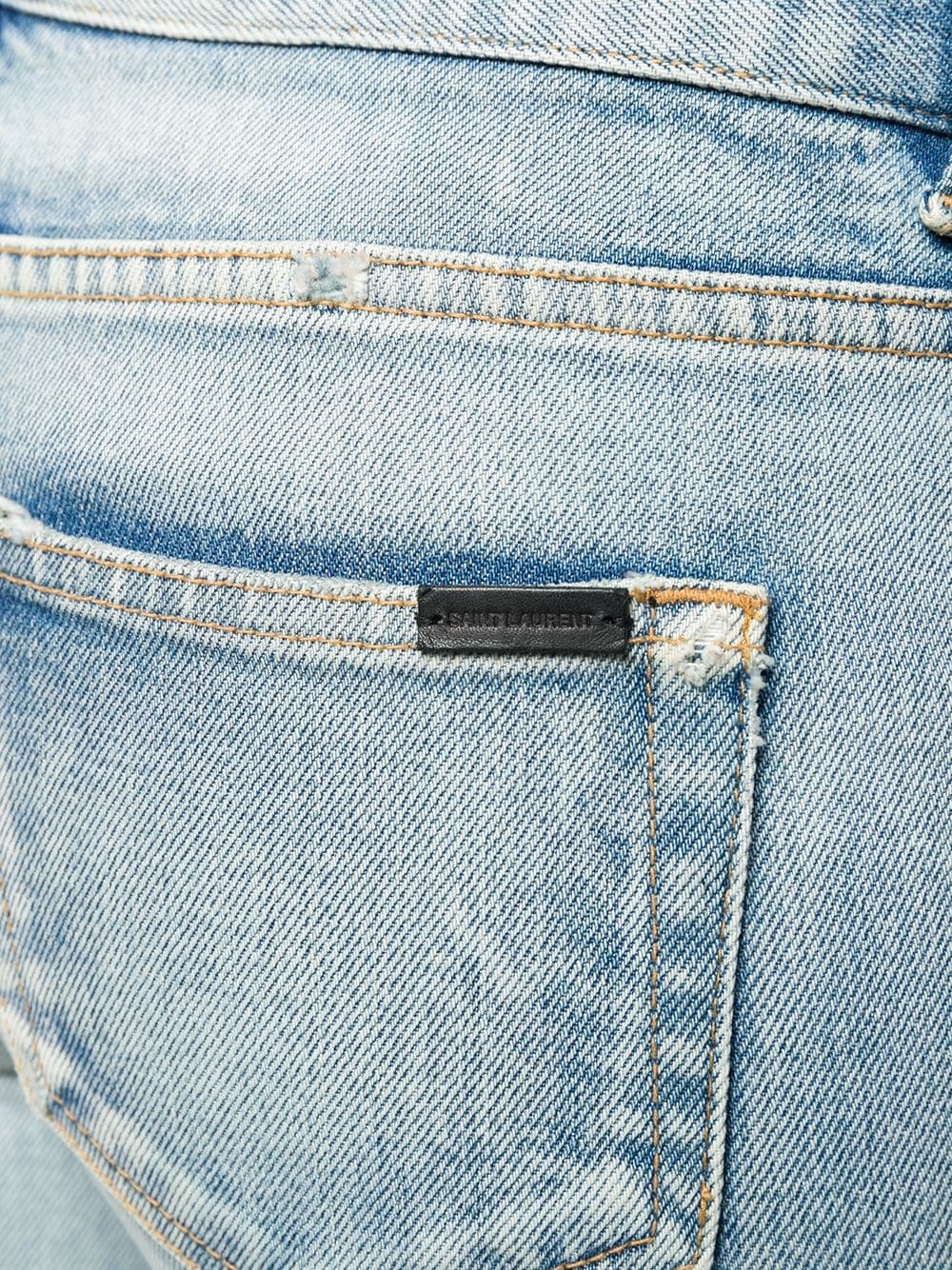 Saint Laurent Low-rise Skinny Jeans In Gray