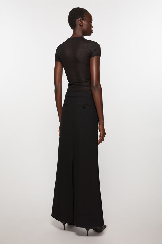 Acne Studios Mid-waist Flared Midi Skirt In Black