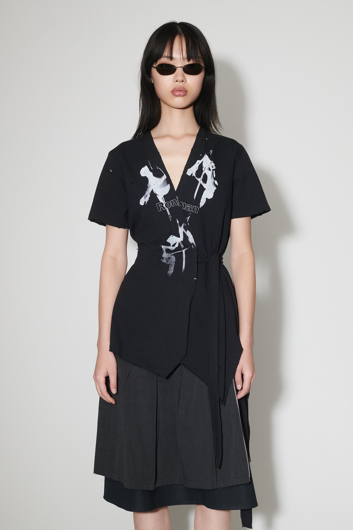 Our Legacy Black Wrap T-shirt In Black