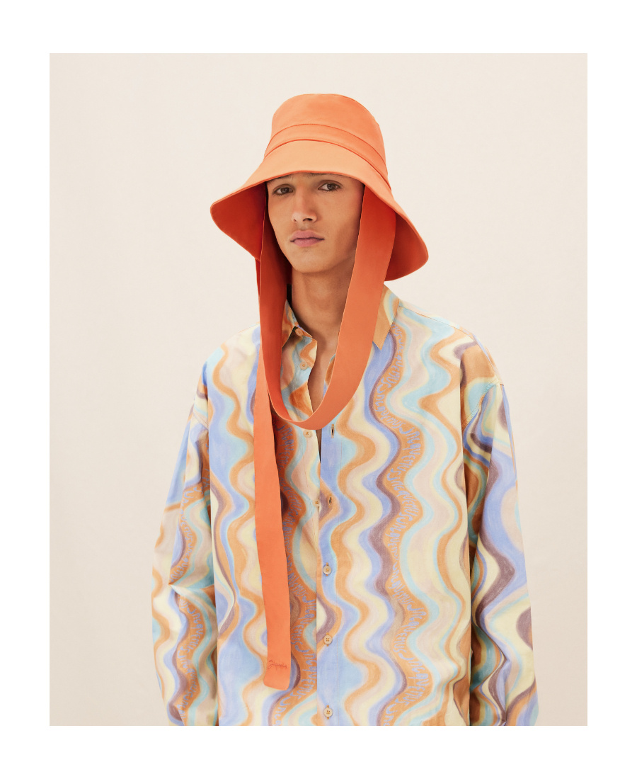 Jacquemus Le Bob Bando Bucket Hat In Orange