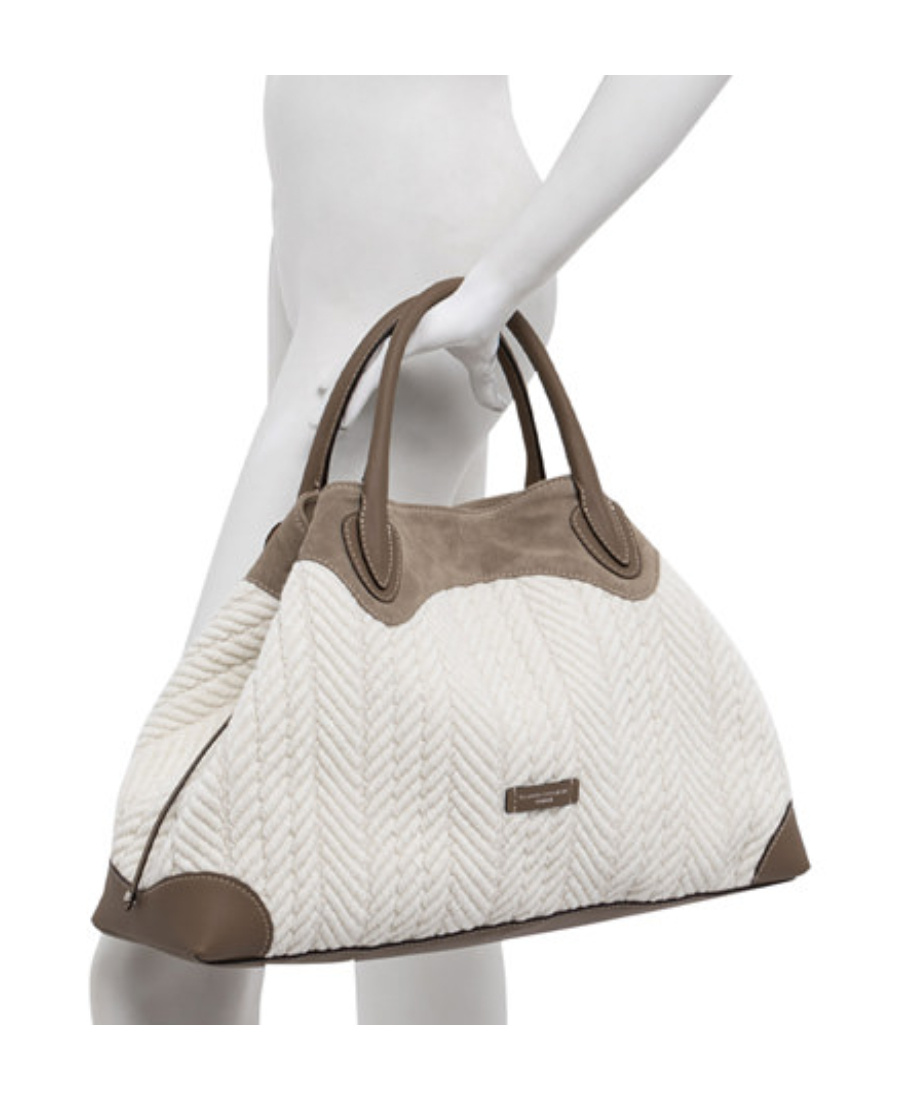 Gianni Chiarini Top Double Handle Shoulder Bag In White