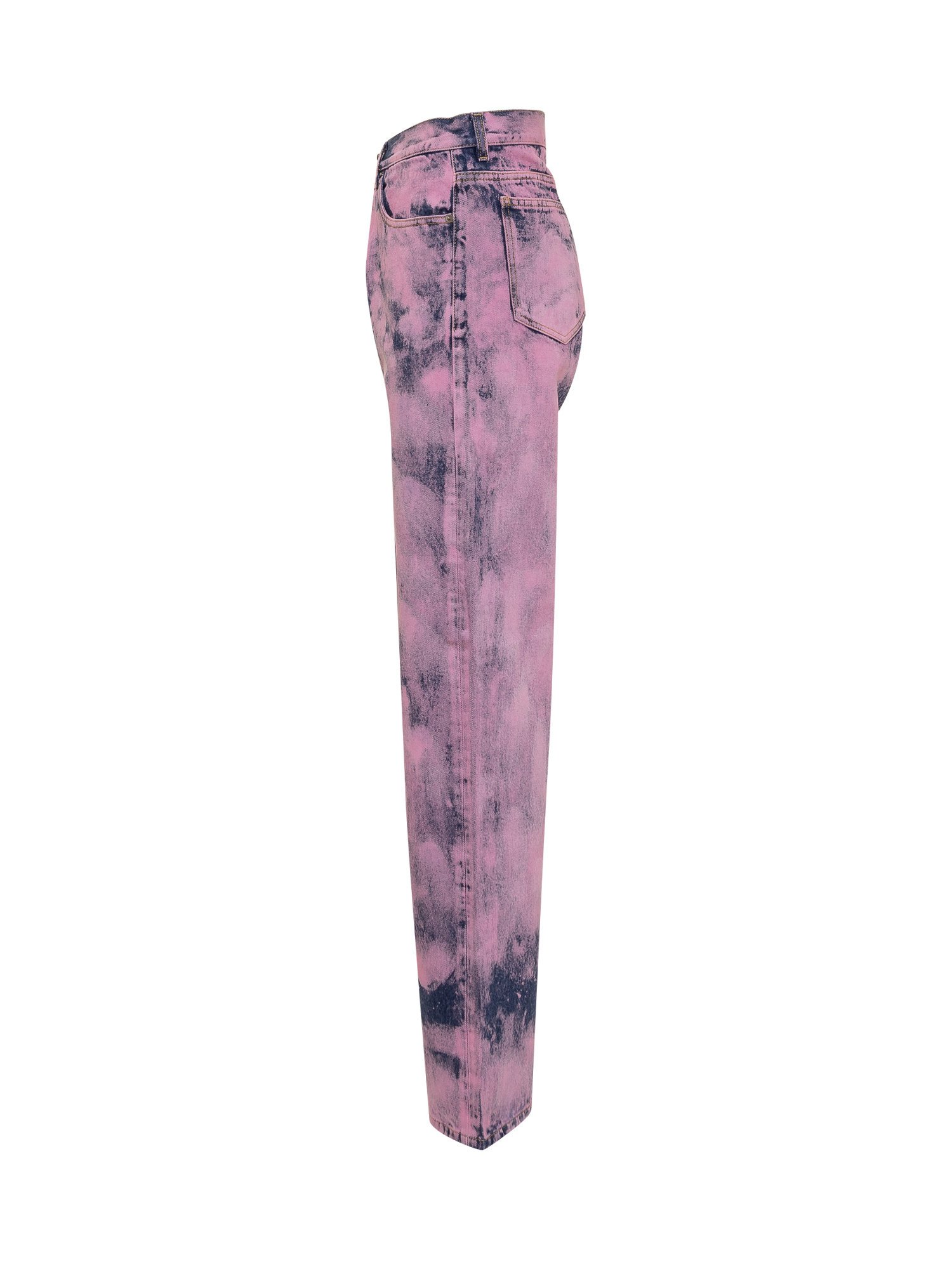Darkpark Denim Trouser With Bleached Effect In Pink