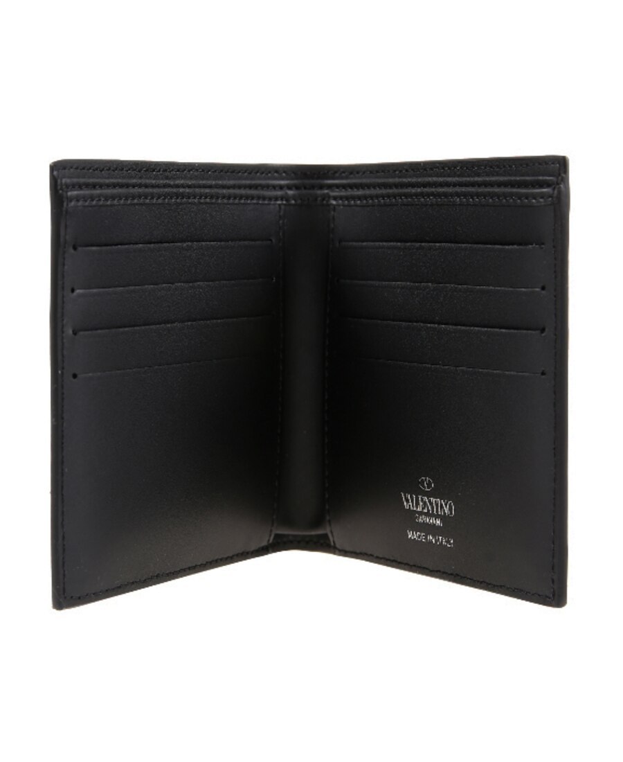 Valentino Vltn-print Wallet In Black