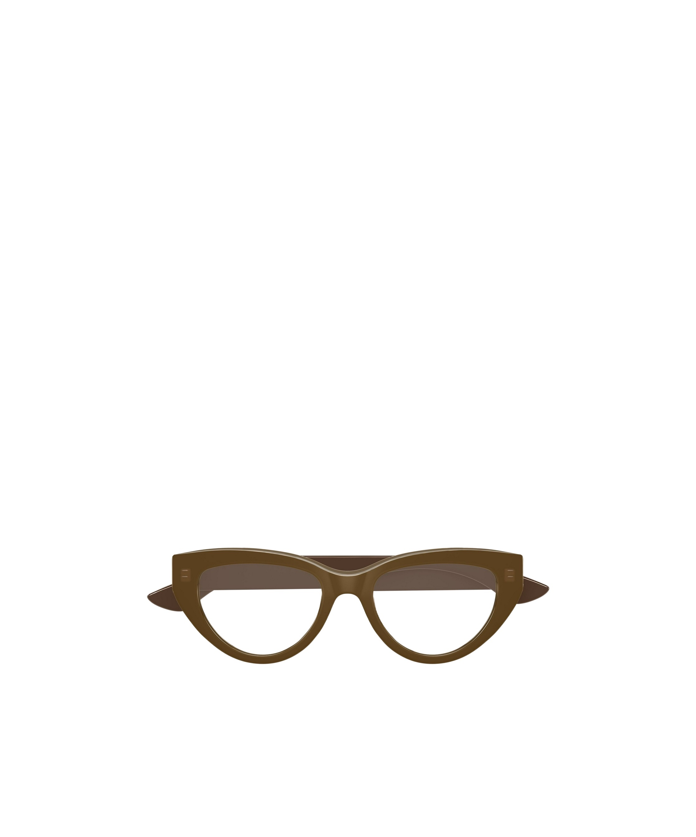 Alexander Mcqueen Eyewear Cat-eye Frame Glasses In Brown