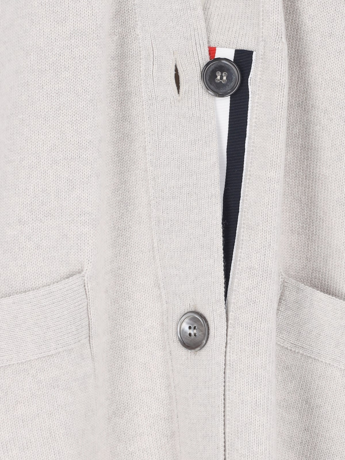 Thom Browne Virgin-wool V-neck Cardigan In White