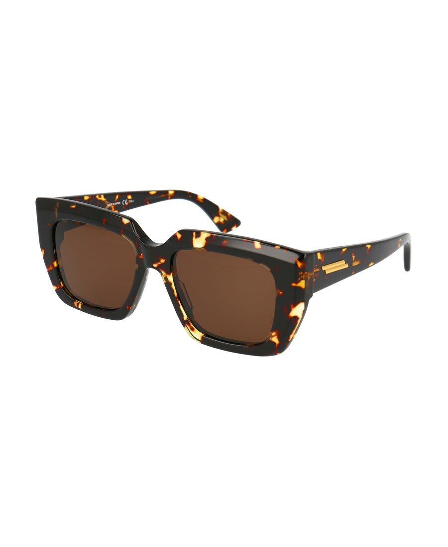 Bottega Veneta Acetate Havana Sunglasses In Brown