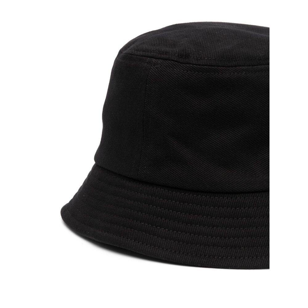 Isabel Marant Embroidered-logo Cotton Bucket Hat In Black