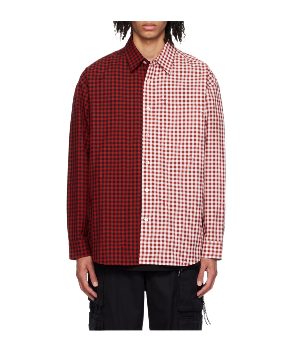 Mastermind Japan Red Embroidered Shirt In Pink