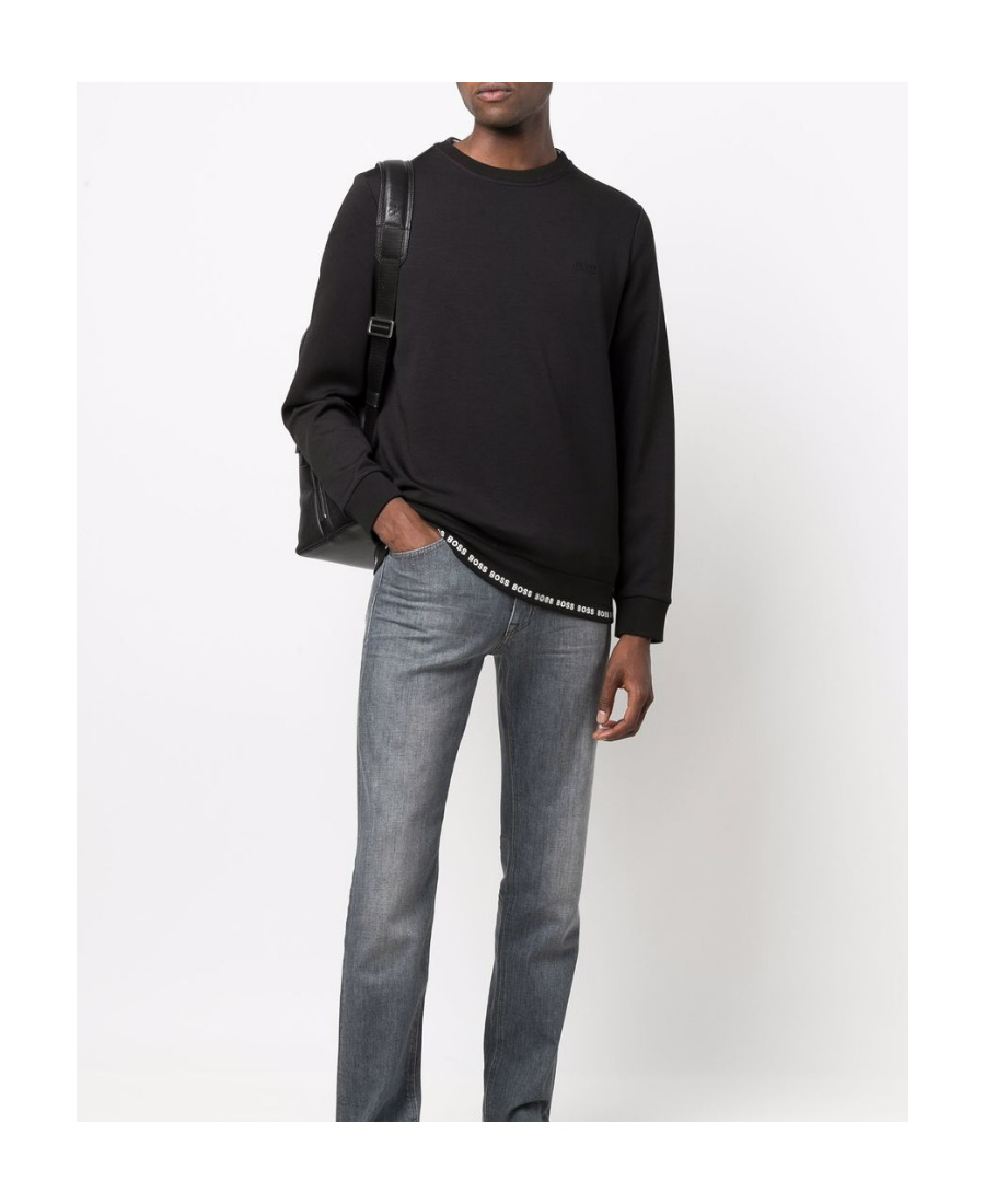HUGO BOSS LOGO-TRIMMED SWEATSHIRT