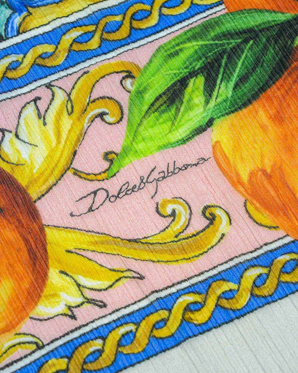 Dolce & Gabbana Printed Scarf In Nude