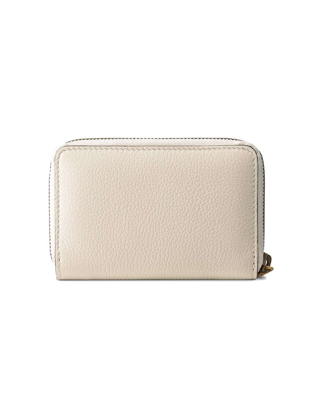 Gucci Print Leather Card Case In Nude
