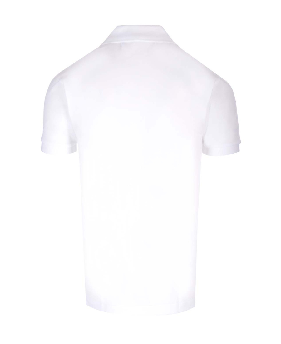 Comme Des Garçons Play X Invader Pixel-heart Embroidered Polo Shirt In White
