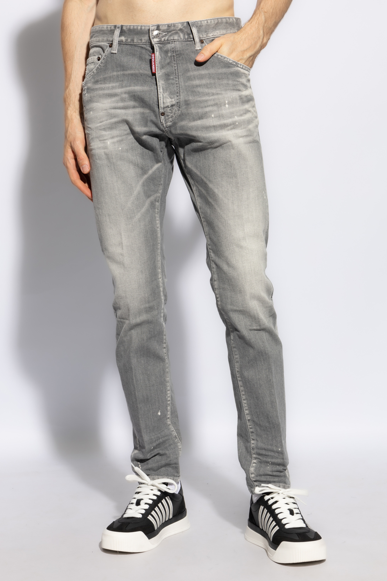 Dsquared2 Cool Guy Cotton Denim Jeans In Gray