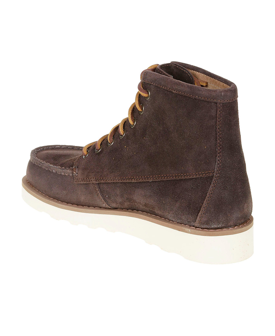 Sebago Round Head Lace-up Boots In Black