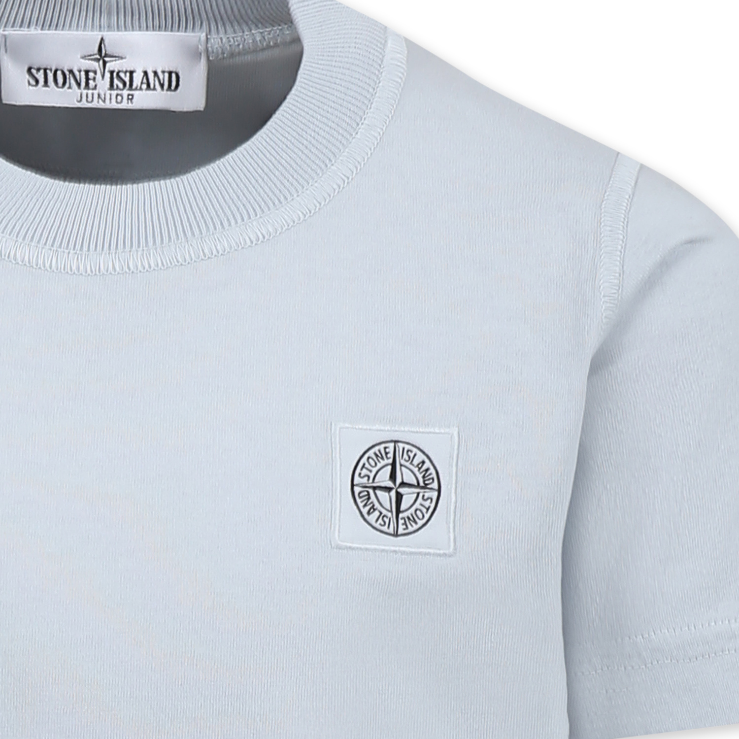 Stone Island Open-necked Black Shirt In Blue