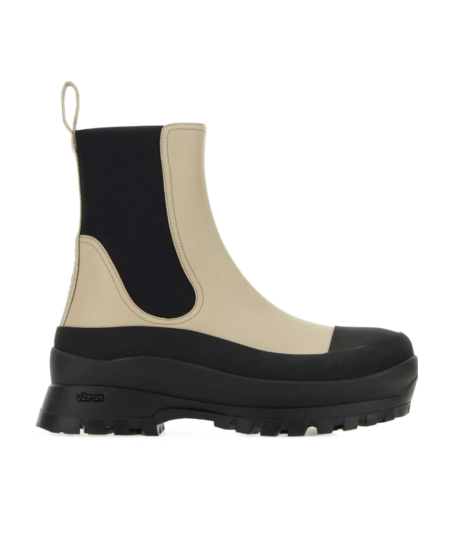 Stella Mccartney Dual-tone Trace Ankle Boots In Neutral
