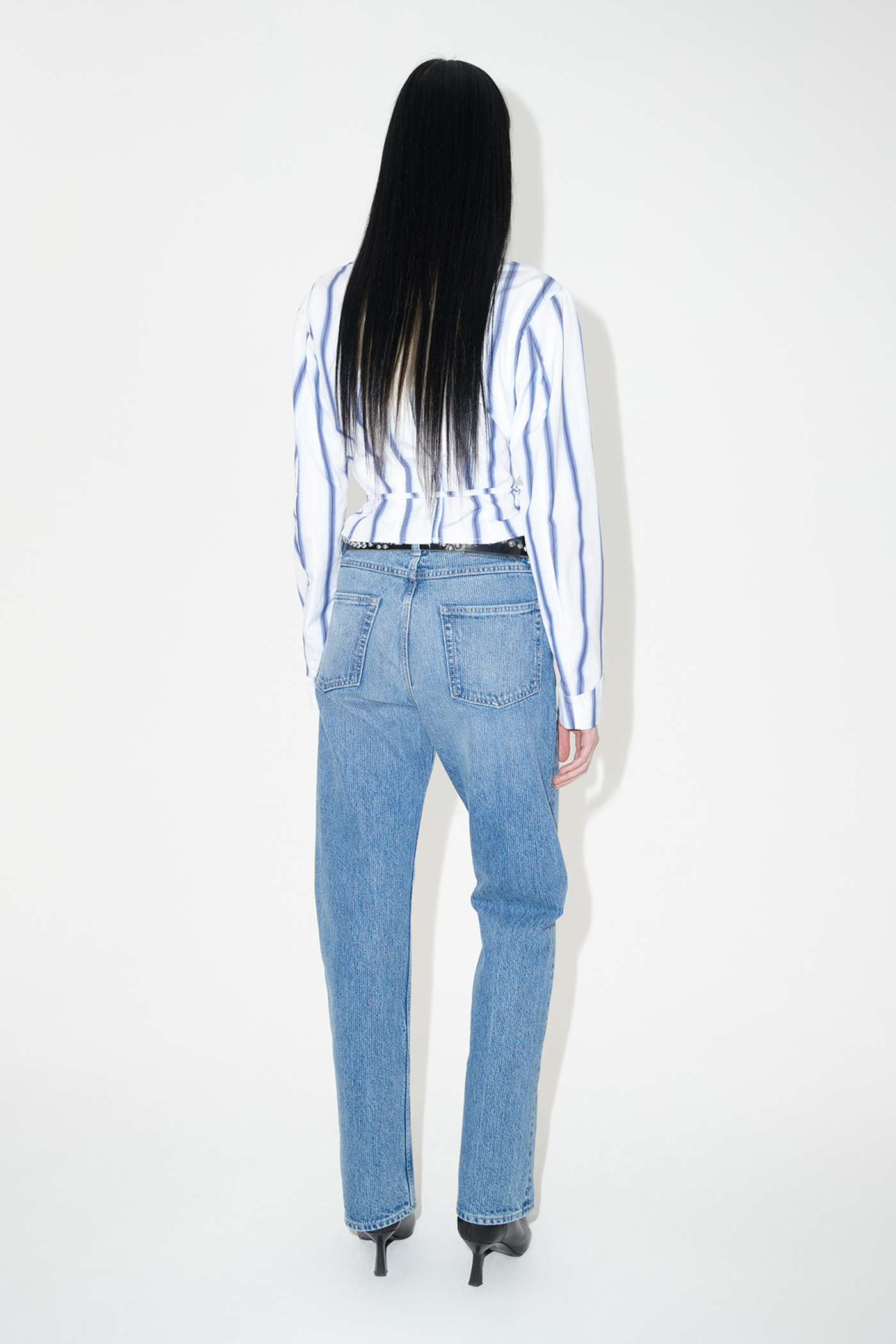 Our Legacy Women S Treble Cut Jeans Deadline Wash In Blue