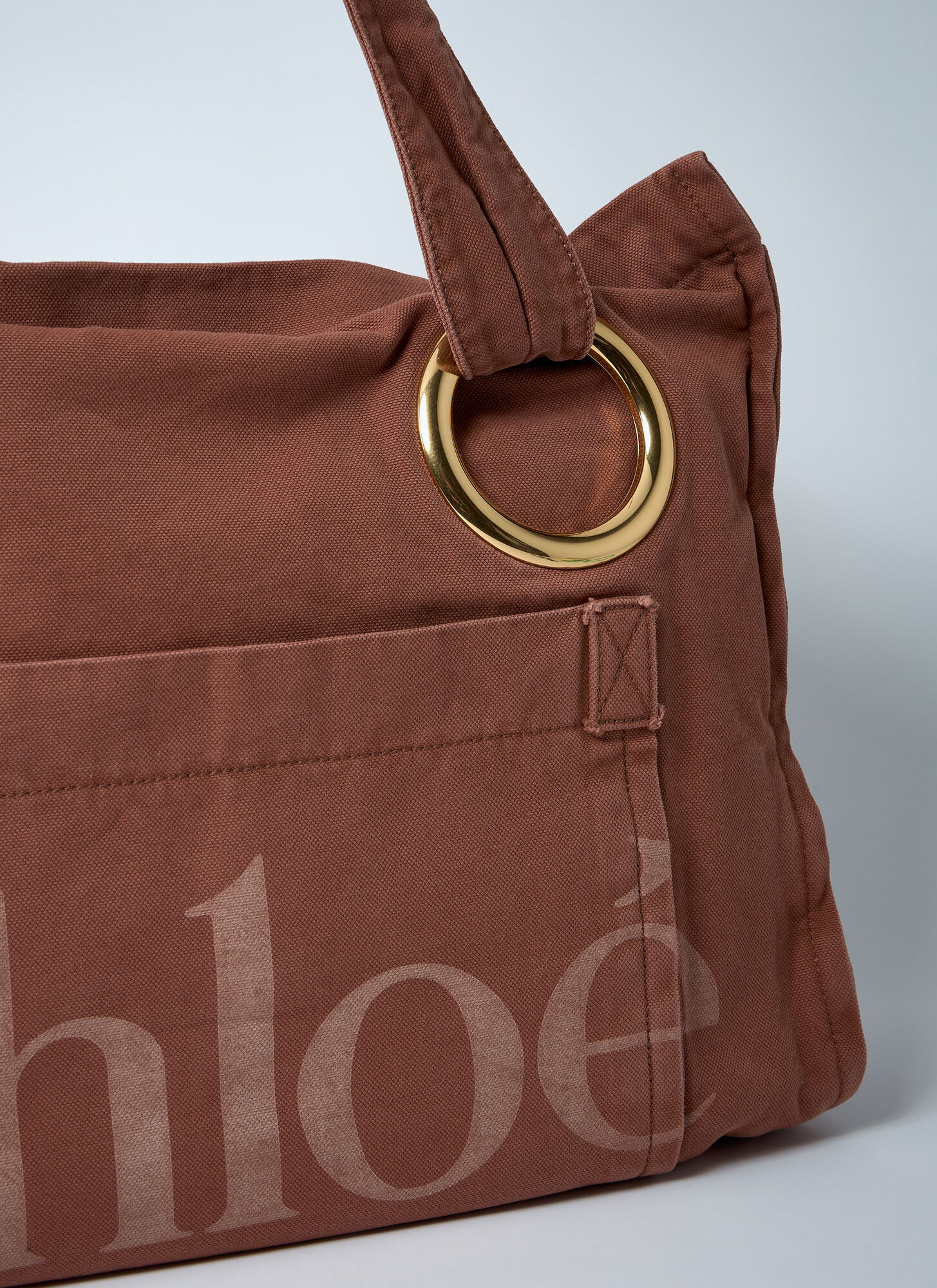 Chloé Womens Wild Pink Plage Medium Cotton Tote Bag